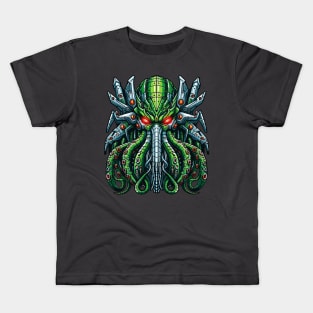 Biomech Cthulhu Overlord S01 D57 Kids T-Shirt